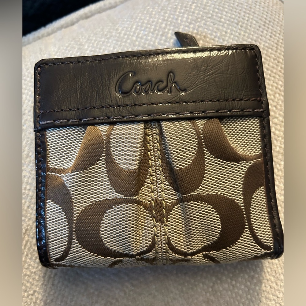 Coach Brown and Tan Wallet